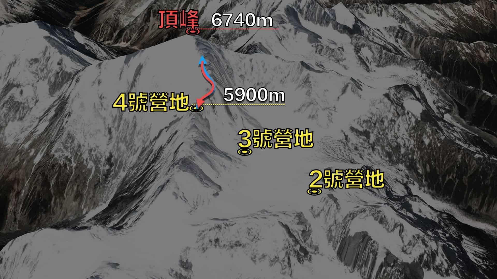 梅里雪山先遣队营地图