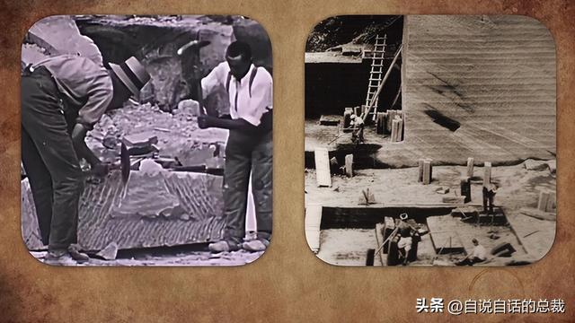 1950年代的机械化采石照片